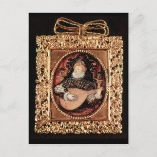 Cartão Postal Rainha Elizabeth I tocando lute
