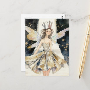 Cartão Postal Rainha fada na mostra de moda 