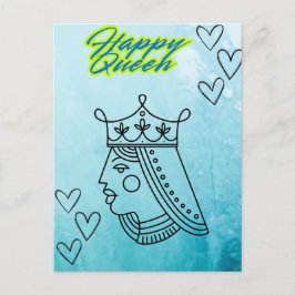 Cartão Postal Rainha feliz.