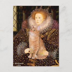 Cartão Postal Rainha - Gato marrom-laranja 46