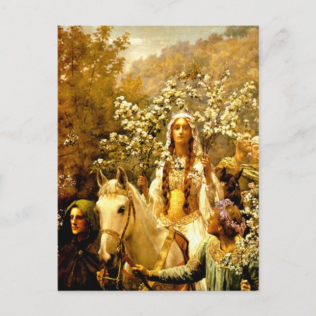 Cartão Postal Rainha Guinevere's Maying (Frente)