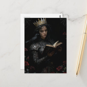 Cartão Postal Rainha Lendo um Livro