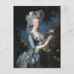 Cartão Postal Rainha Marie Antoinette da França por Le Brun 
