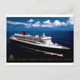 Cartão Postal Rainha Mary 2 cruzeiro Cunard