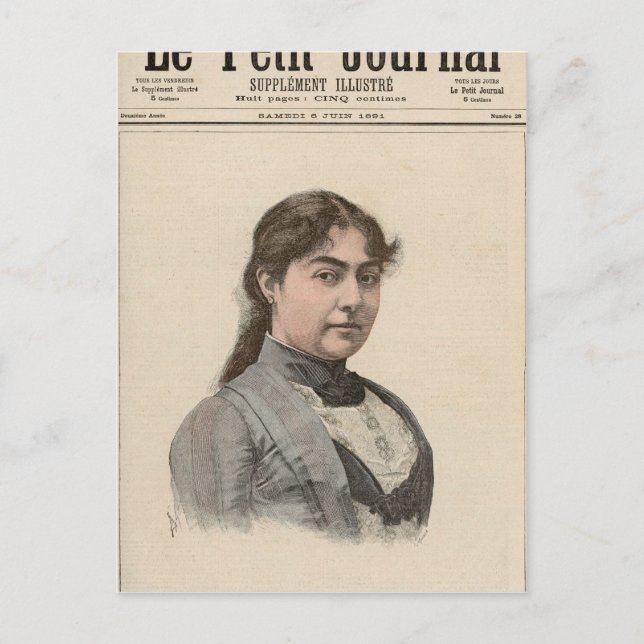 Cartão Postal Rainha Natalija da Sérvia (Frente)