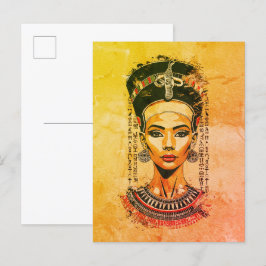 Cartão Postal Rainha Régia do Egito – Arte Neo-Faraônica Moderna