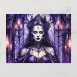 Cartão Postal Rainha Vampira no Castelo Gótico