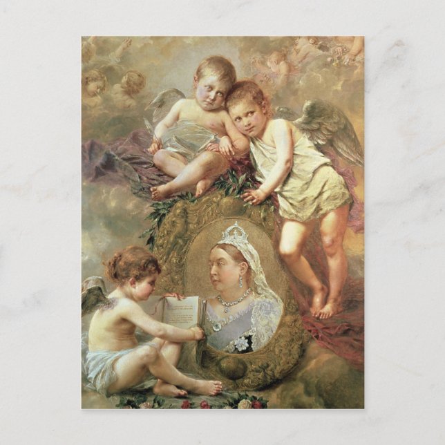 Cartão Postal Rainha Vitória - Em Memoriam (Frente)