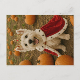 Cartão Postal Rainha Westie no Halloween