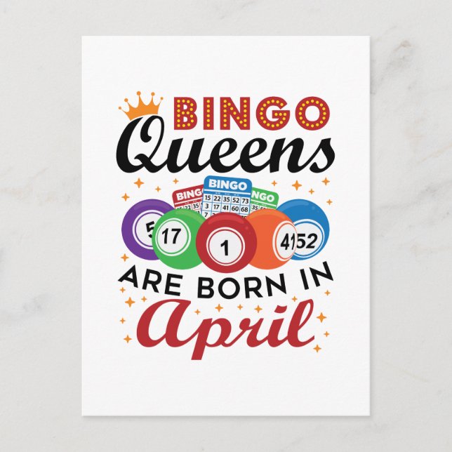 Cartão Postal Rainhas do Bingo nascem em Abril (Frente)