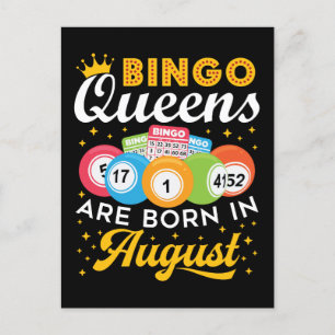 Cartão Postal Rainhas do Bingo Nascem em Agosto Aniversário