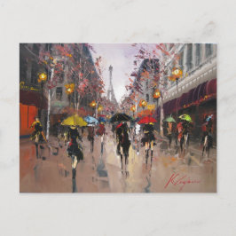 Cartão Postal Rainy Day em Paris