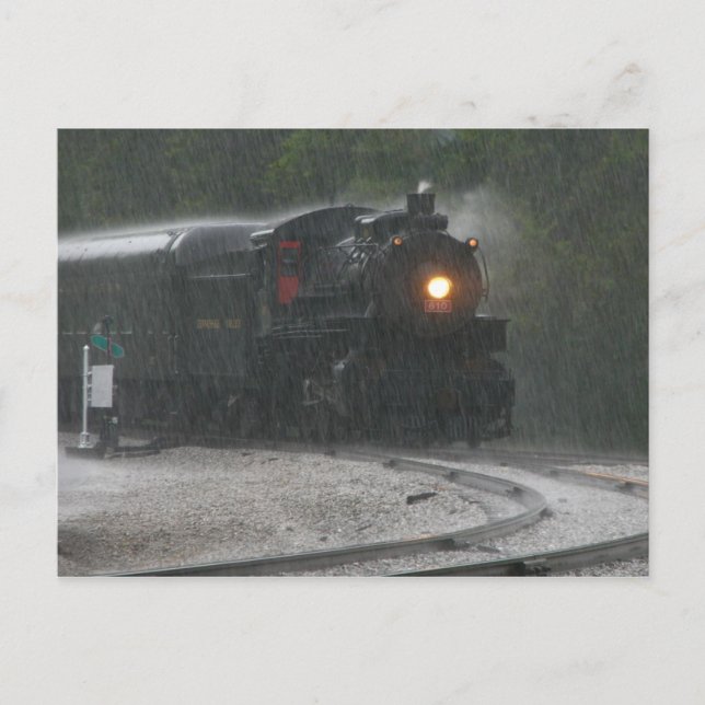 Cartão Postal Rainy Day no Tennessee Valley Railroad Museum (Frente)