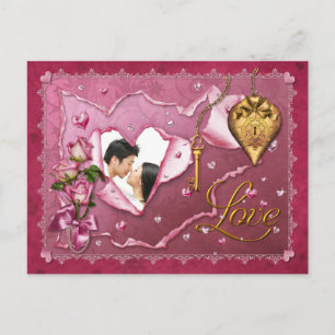 Cartão Postal Raio de Amor e Corações - Personalizar
