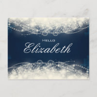 Raios de Abstrato elegantes e pérolas em azul escu