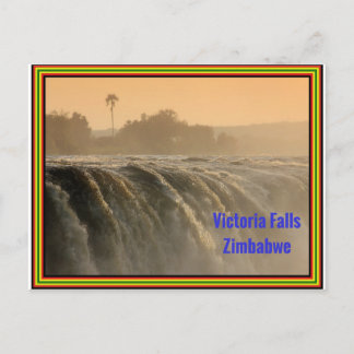 Cartão Postal Raios solares em Victoria Falls