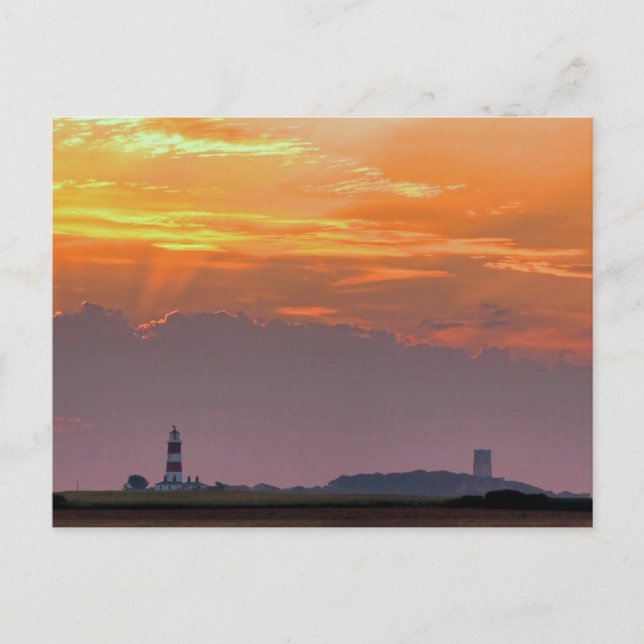 Cartão Postal Raios solares sobre Happisburgh (Frente)