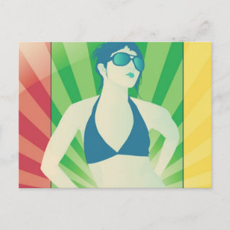 Cartão Postal raios vetoriais