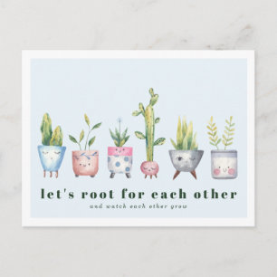 Cartão Postal Raiz Para Você   Cartão-postal de plantas plantada
