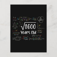 Raiz Quadrada de 1600 Aniversário de 40 anos Prese