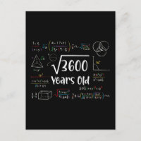 Raiz Quadrada de 3600 Aniversário de 60 anos Prese