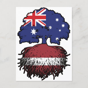 Cartão Postal Raízes de Árvore Australianas da Letónia