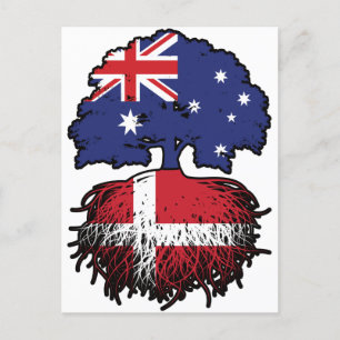 Cartão Postal Raízes de Árvore Australianas Dinamarquesa