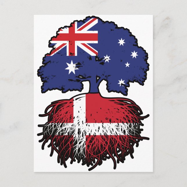 Cartão Postal Raízes de Árvore Australianas Dinamarquesa (Frente)