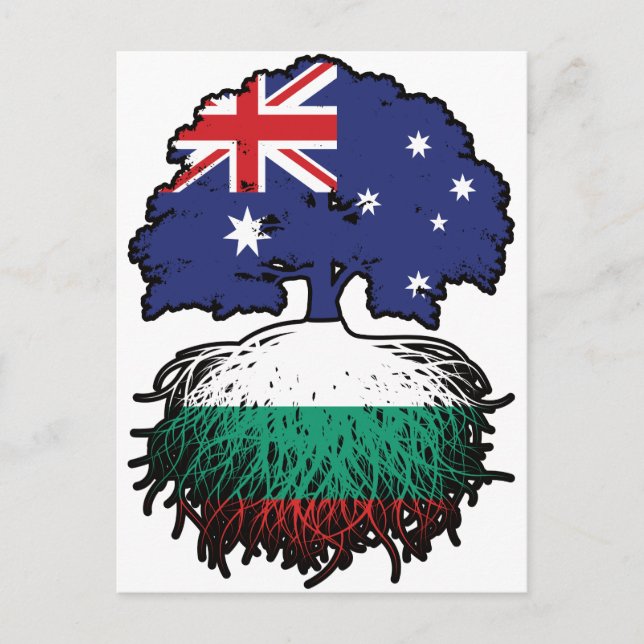 Cartão Postal Raízes de Árvore Austraustralianas búlgara (Frente)
