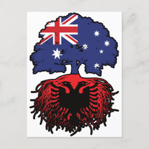 Cartão Postal Raízes de Árvore da Austrália Albanesa e Australia
