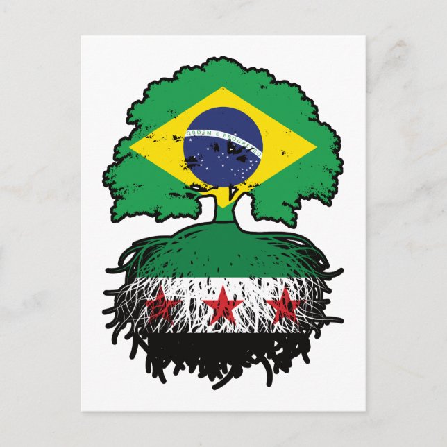 Cartão Postal Raízes Sírio Brasileiras e Árvore da Coroa (Frente)