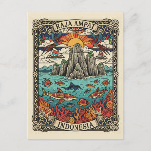 Cartão Postal Raja Ampat Indonésia