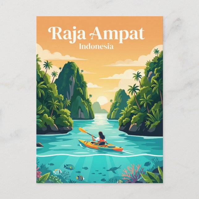 Cartão Postal Raja Ampat Indonésia (Frente)