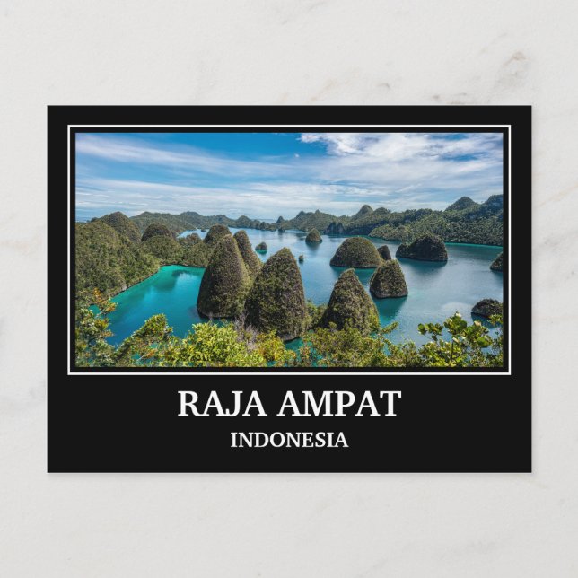 Cartão Postal Raja Ampat Indonésia (Frente)