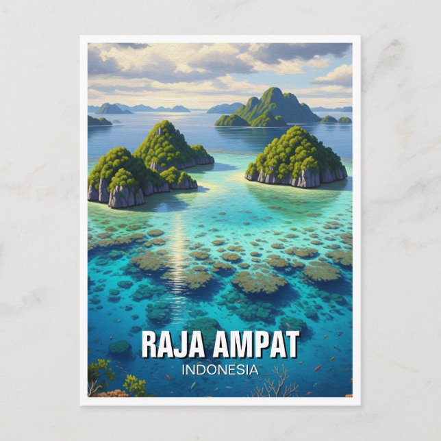 Cartão Postal Raja Ampat Indonésia (Frente)