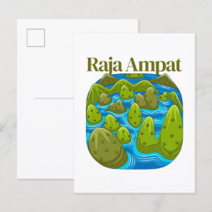 Cartão Postal Raja Ampat Papua Indonésia - viagem