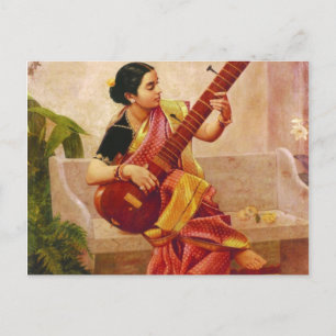 Cartão Postal Raja Ravi Varma - Kadambari