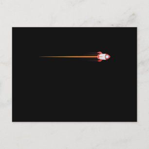 Cartão Postal Rakete im Weltraum