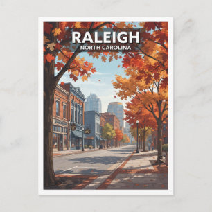 Cartão Postal Raleigh Carolina do Norte Lembrança de Viagem