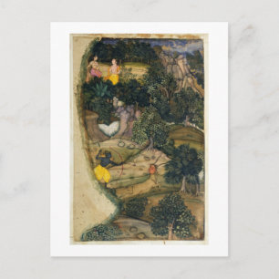 Cartão Postal Rama perseguindo o Ouro Deer, do Ramayana,