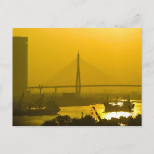 Cartão Postal Rama VIII Bridge Bangkok Sunset