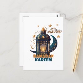 Cartão Postal Ramadan Kareem Mubarak Lantern ramadan 2024