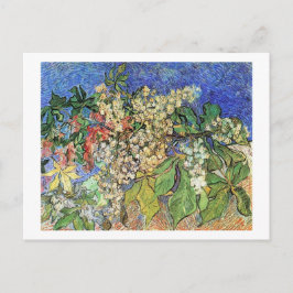 Cartão Postal Ramais de castanhas brilhantes, Van Gogh