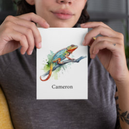 Cartão Postal Ramal das Cores: Arte de Chameleon, personalização