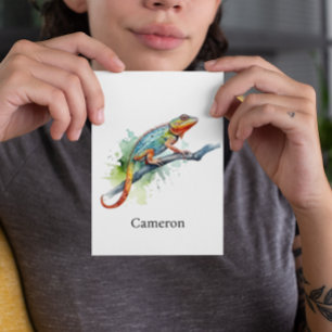 Cartão Postal Ramal das Cores: Arte de Chameleon, personalização