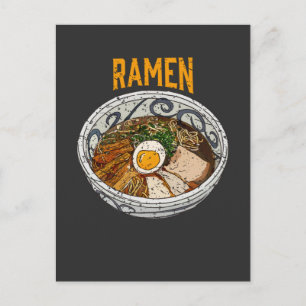 Cartão Postal Ramen Bowl Noodle Asian Comida Lover