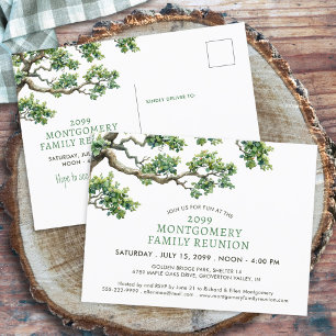 Cartão Postal Ramificação de Árvore da Família de Reunião Famili