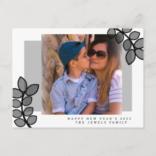 Cartão Postal Ramificação de Foto dos Anos novos 2022