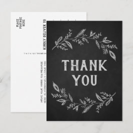 Cartão Postal Ramificações Curvas | Quadro de aviso Obrigado