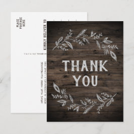 Cartão Postal Ramificações Curvas | Wooden Obrigado